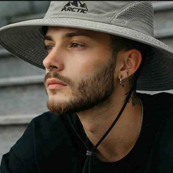 Arctic Air Evaporative Cooling Hat One Size Silver Ventilated UV Protection - Picture 8 of 16